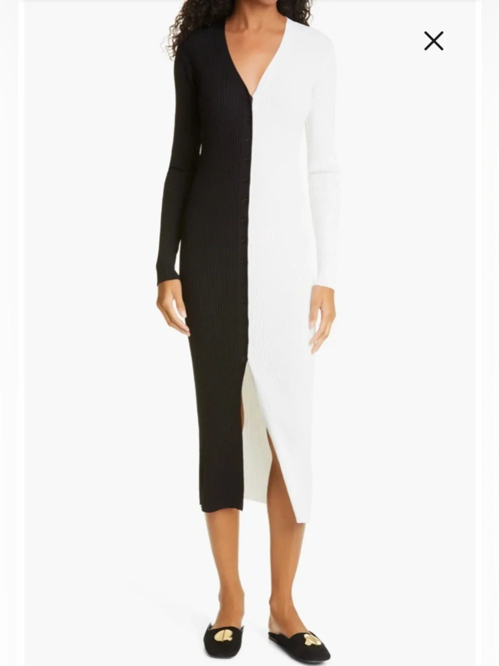 STAUD Shoko Colorblock Sweater Dress (Size Large) - Picture 1 of 6
